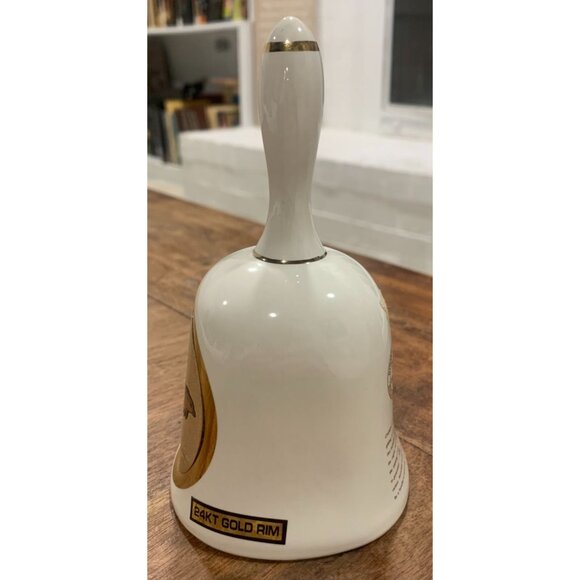 Vintage Chokin Art Bell With 24kt Gold Rim & Dolphin Design - Picture 2 of 5